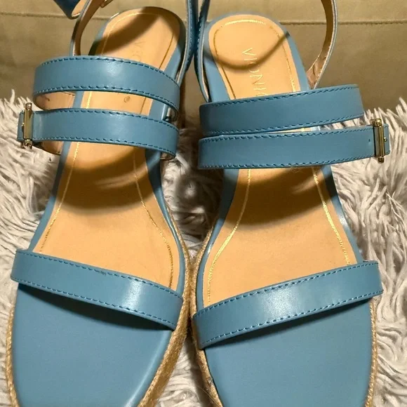 Vionic Sky Blue Wedge Sandals - Picture 4 of 7